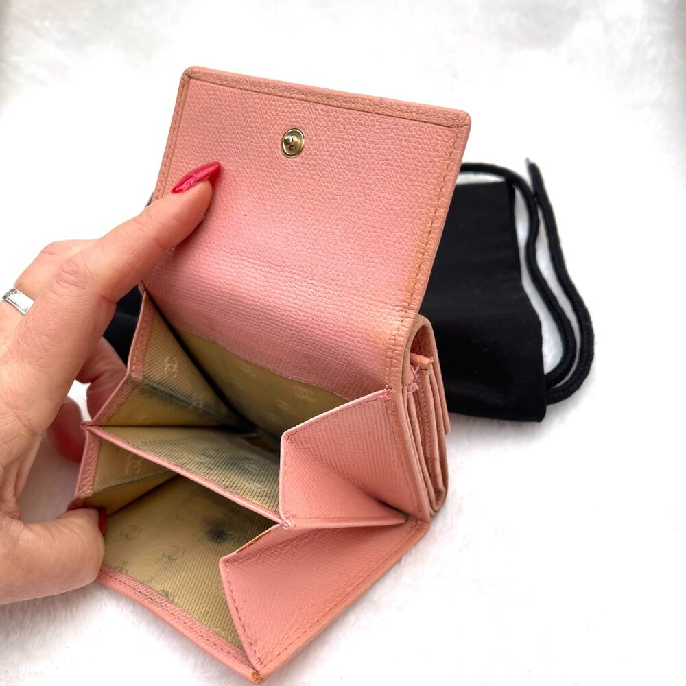 Chanel CC Pink Sevruga Leather compact Wallet - Picture 5 of 11